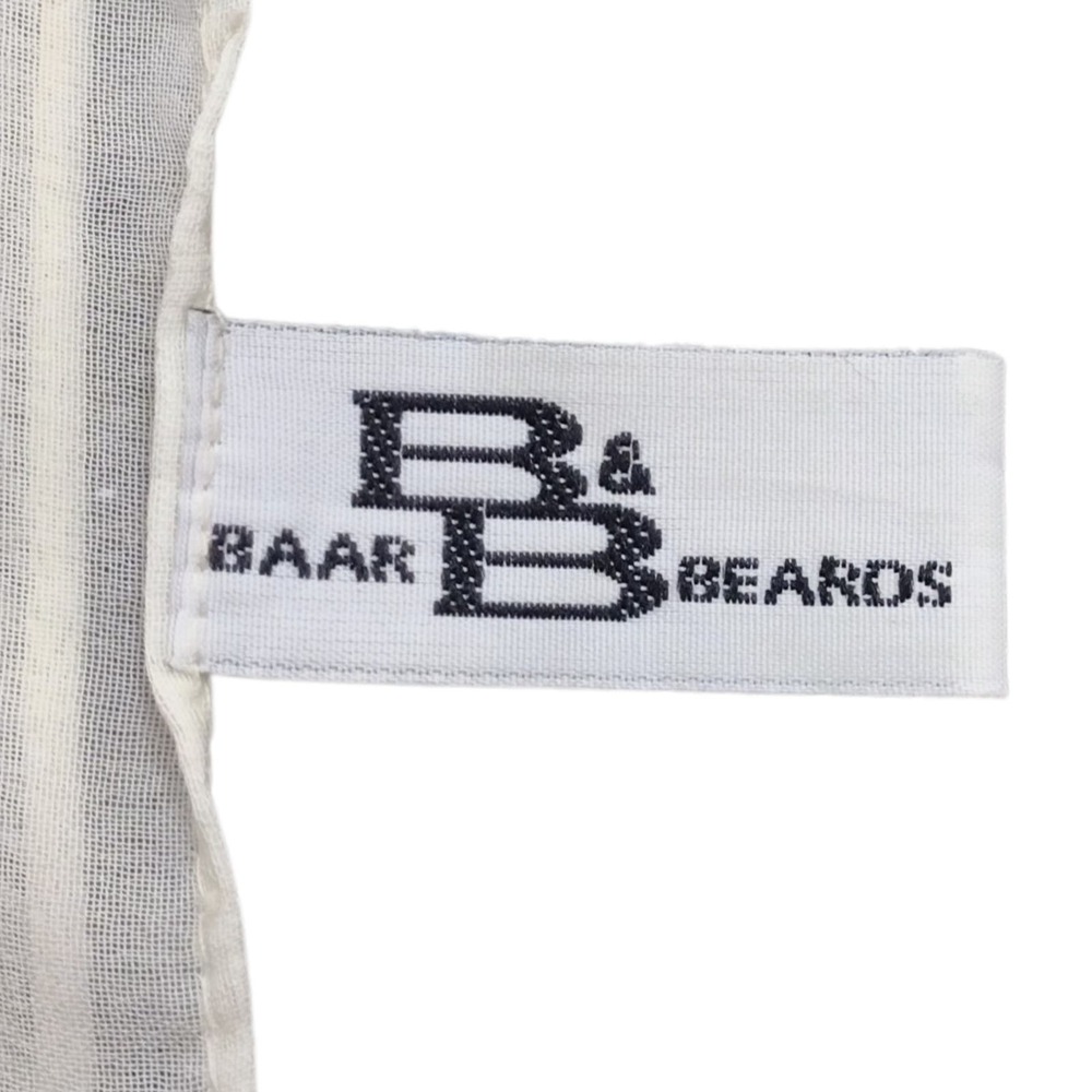 Baar and Beards Shawl Wrap with Tassels Ivory Woven Polyester India - Picture 4 of 7